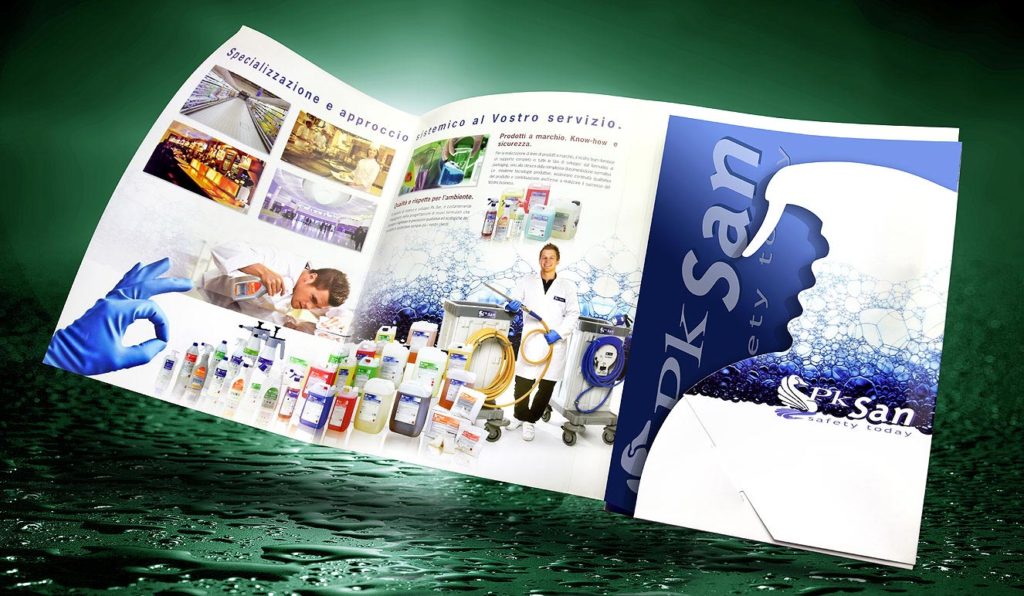 Brochure Cartellina istituzionale prodotti di pulizia